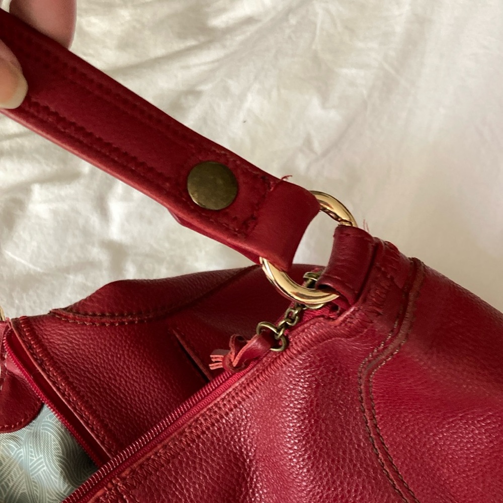 The Sak Red Leather Shoulder Bag - Picture 9 of 12